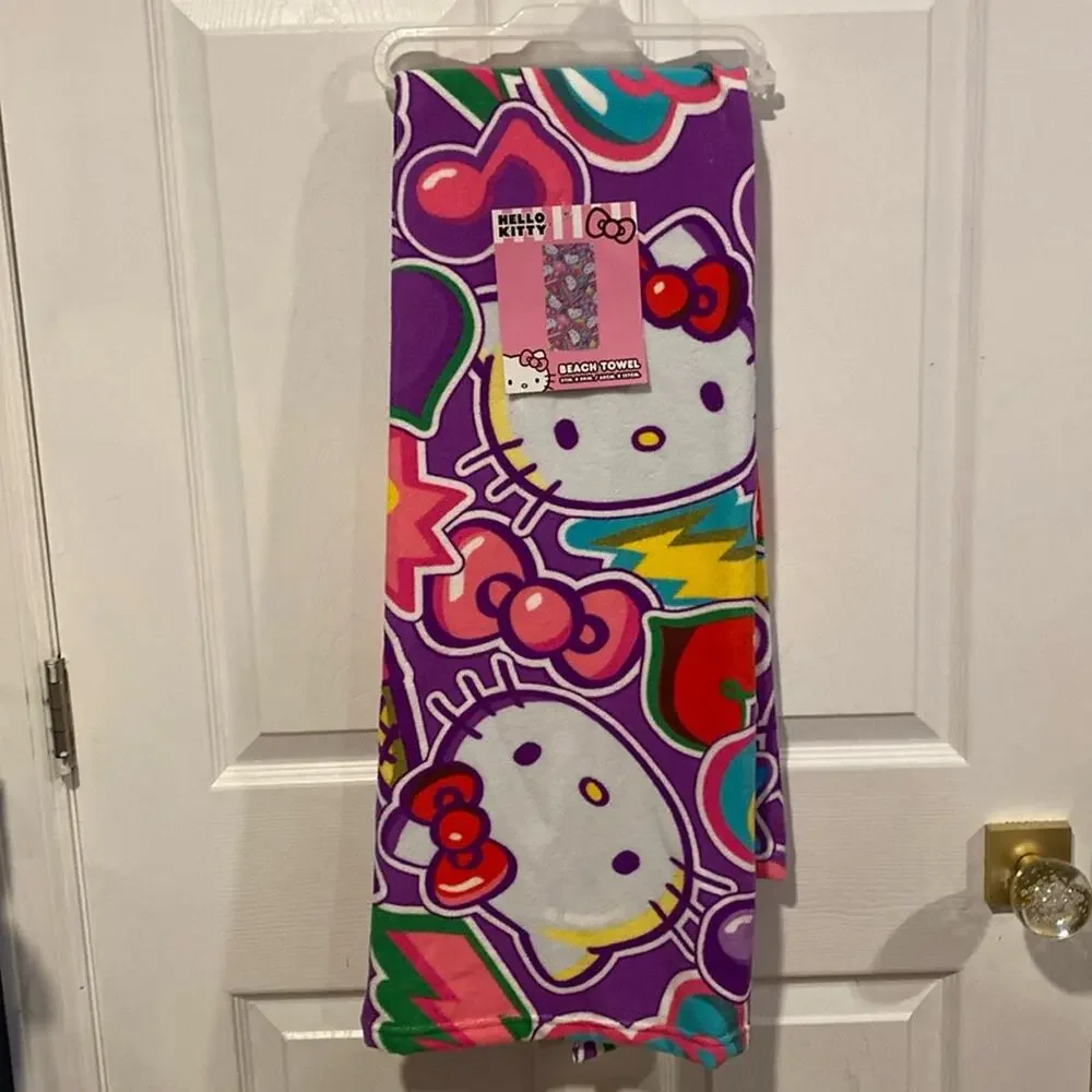 BNWT HELLO KITTY Kids Beach Towel 27x54